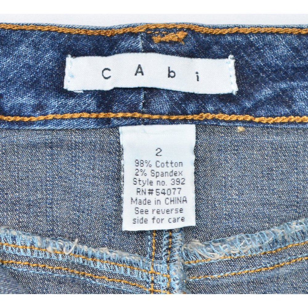 CAbi Denim Jean Cut Off 4 Pockets Skirt Size 2 - Picture 5 of 5